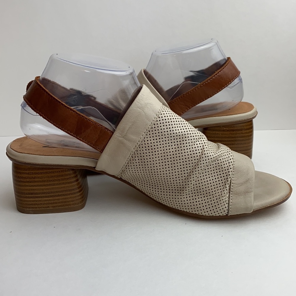 Size EU 42 Miz Mooz Leather Slingback Heeled Sandals - Picture 4 of 8